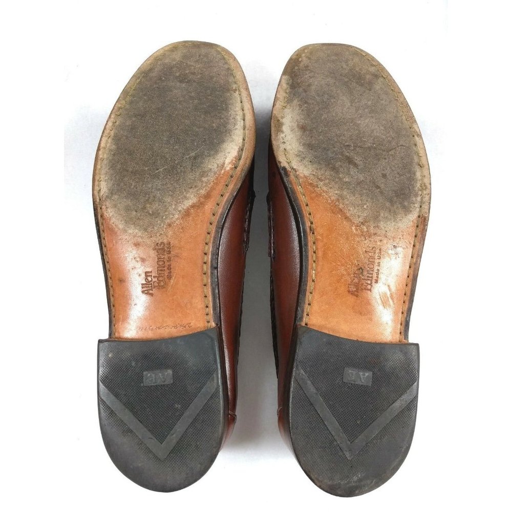 Allen Edmonds Maxfield Walnut Woven Trim 9 - Picture 4 of 8